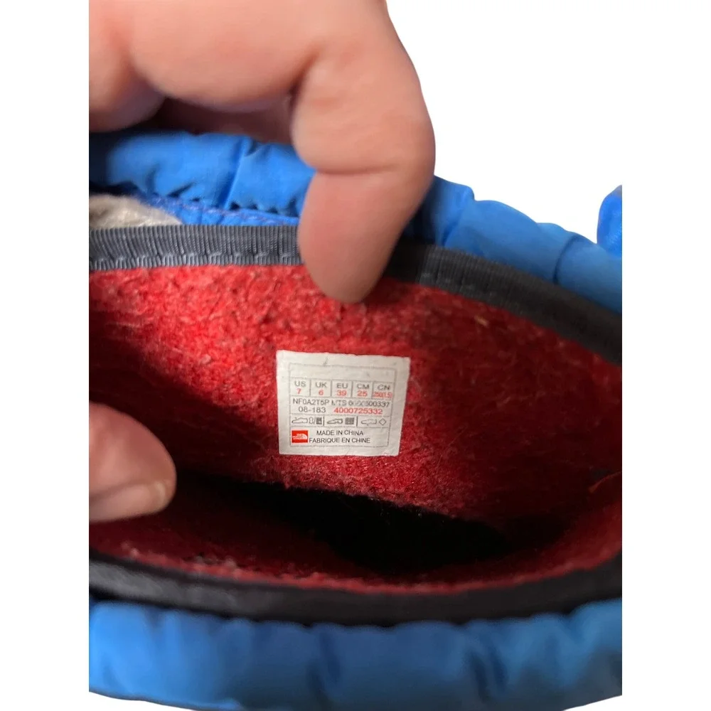 The North Face Alpenglow‎ Blue Waterproof Insulated Winter Snow Boots Womens 7